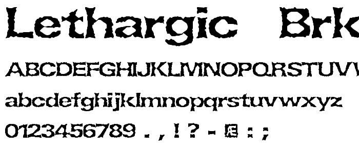 Lethargic (BRK) font
